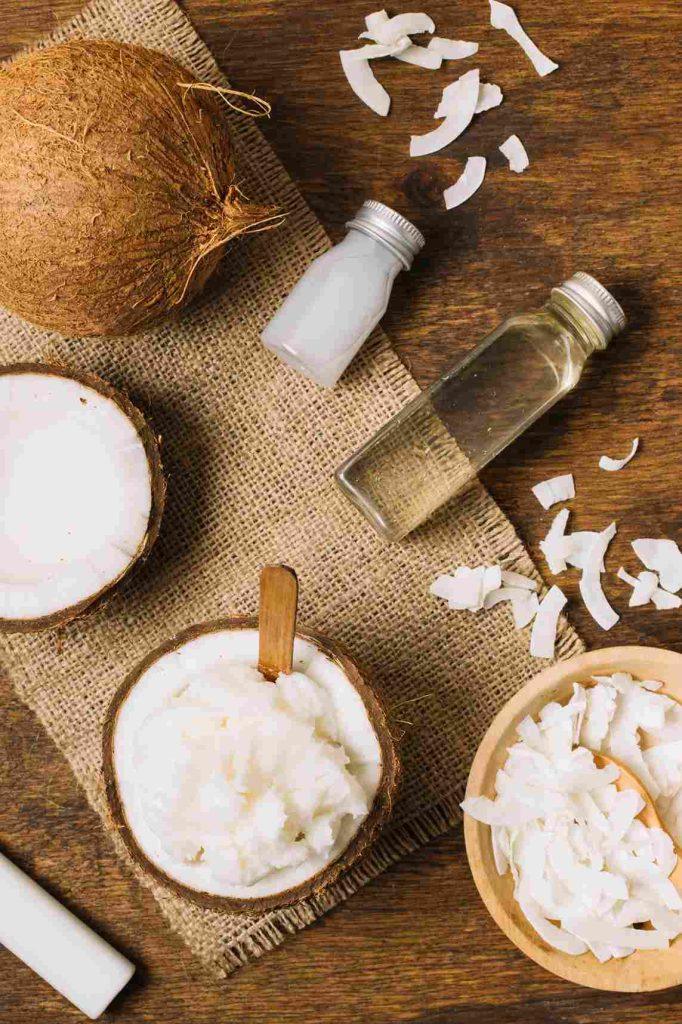 coconut with oil