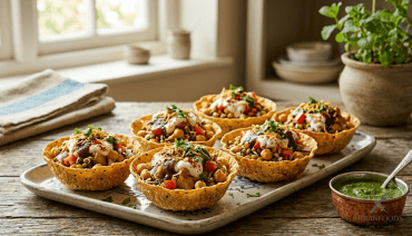 Papad Katori Chaat Recipe Featured Image